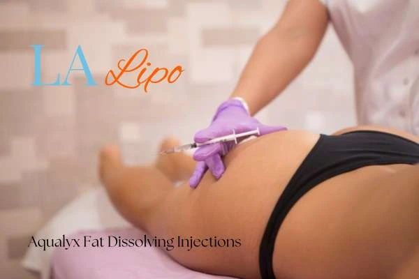 Woman having fat dissolving injections Uckfield on thighs