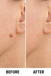 Skin tags removal Uckfield before and after