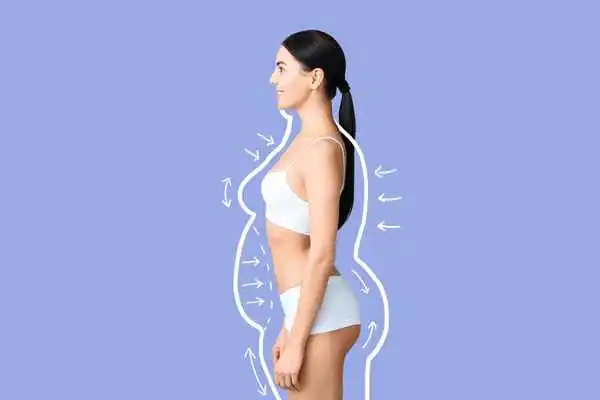 image of woman experiencing fat reduction treatment Uckfield