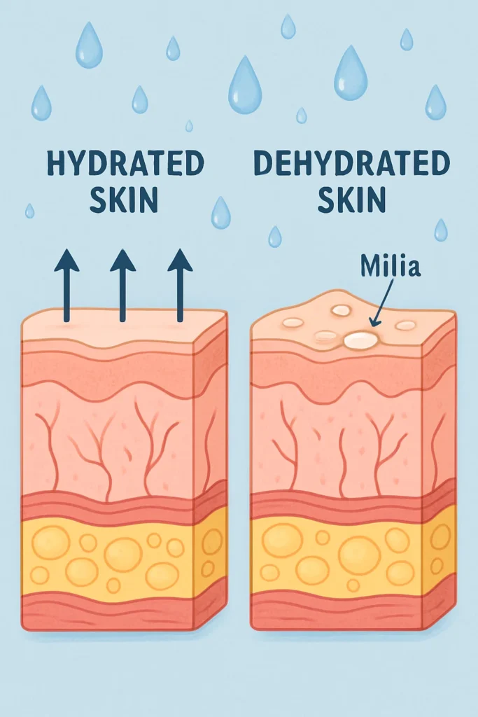 The importance of hydration and milia production Uckfield