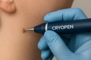 Person receiving skin tag removal Uckfield